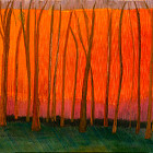 Sunset in the Woods</br>21" x 29"